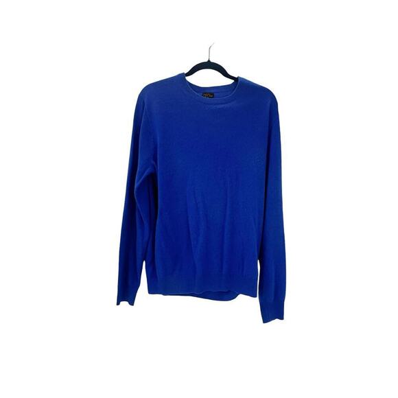 J. Crew Cashmere Crewneck Sweater Knitted Long Sleeve Blue Size Large NWOT - Picture 8 of 12